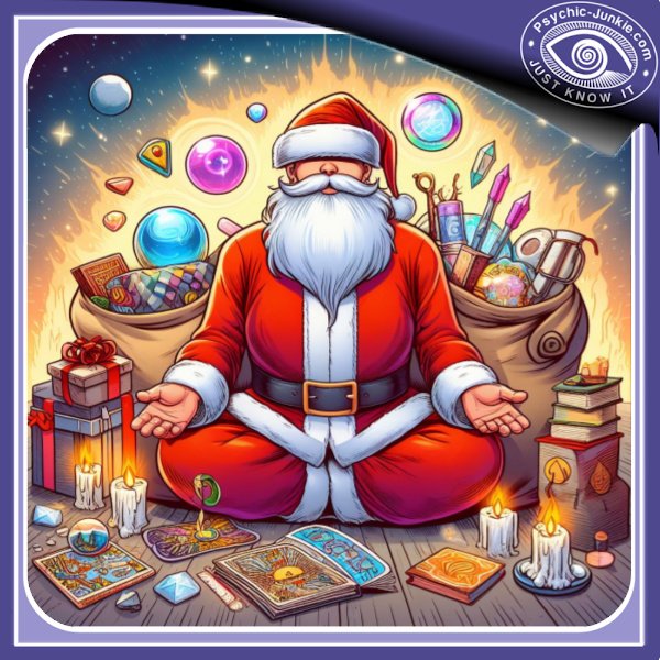 Psychic Junkie Santa Cartoon